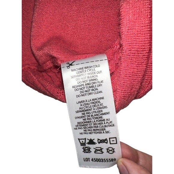 Buffalo David Bitton Sweater Sz Large Pink Boho Textured Knitted 3/4 Sleeves Top - Picture 4 of 7